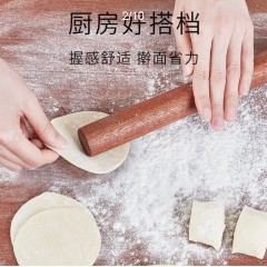 高檔實(shí)木搟面杖家用特大號加粗烏檀木搟面棍搟餃子皮神器廚房好物