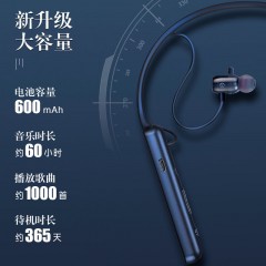 可插卡藍(lán)牙耳機(jī)頸掛式雙耳無線運(yùn)動(dòng)跑步超長待機(jī)蘋果VIVO華為通用